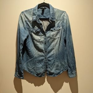 H&m denim style button down shirt